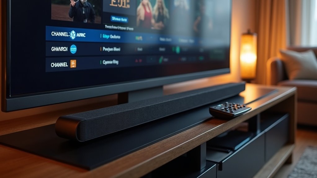 adjust soundbar channel settings