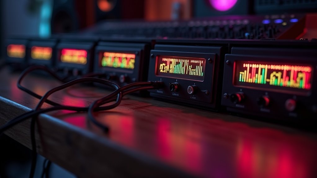 audio level meter displays