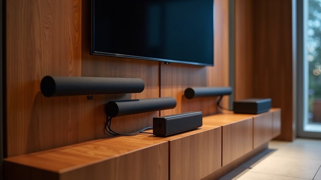 clutter free soundbar wire mounts