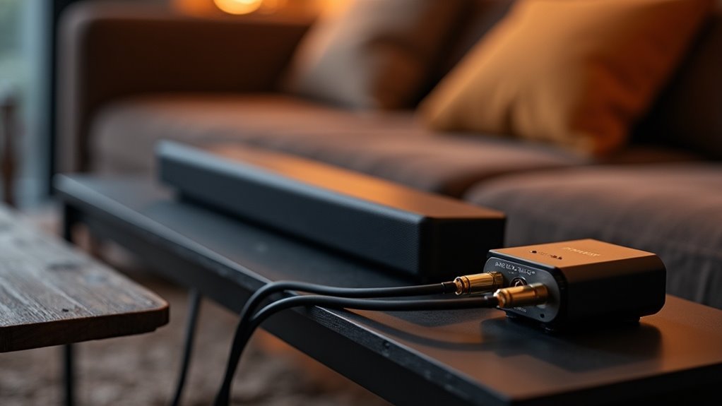 connect soundbar using converter