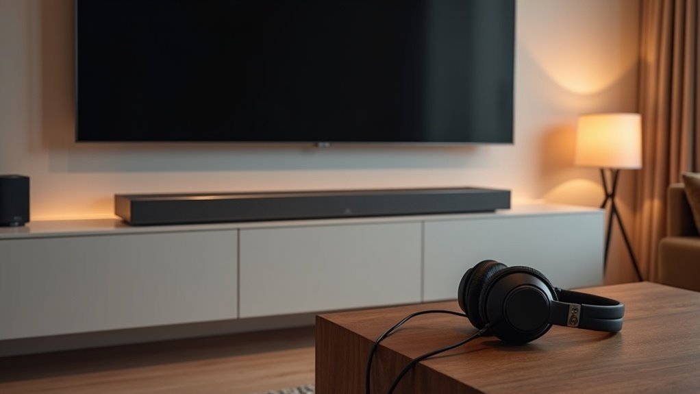 connecting soundbar and headphones