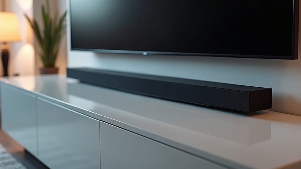 install soundbar below screen