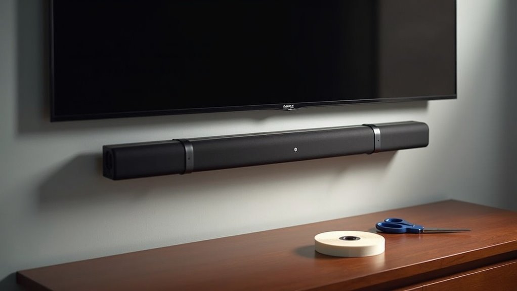 install soundbar using velcro