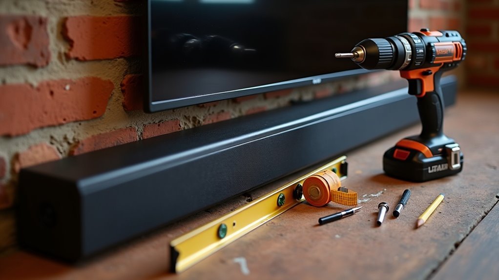 installing soundbar on brick