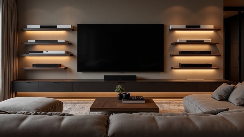 soundbar shelves for enhancement
