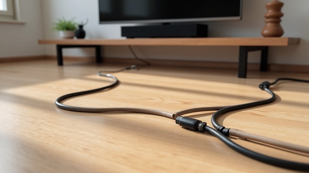 tidy and safe cable management